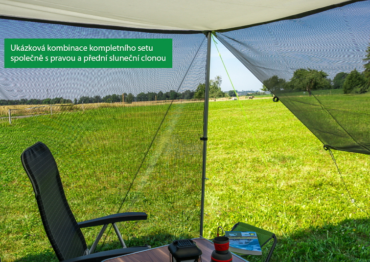 Malý set lehkého přístřešku o rozměru 2 000 x 1 700 mm pro dodávky