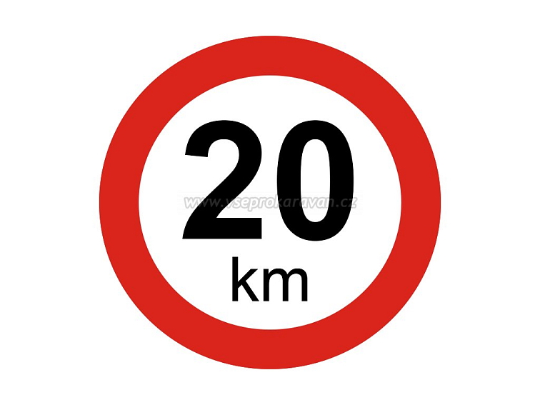 Rychlostní reflexní samolepka 20 km