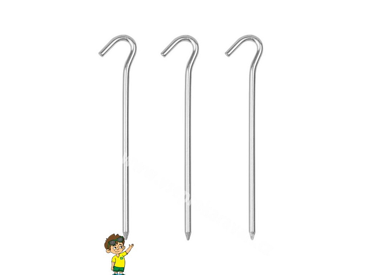 Hliníkové broušené kolíky, 18cm, 3 ks, Bent