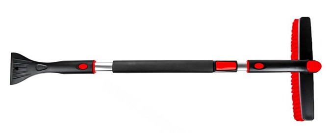 Výsuvná škrabka na led s kartáčem