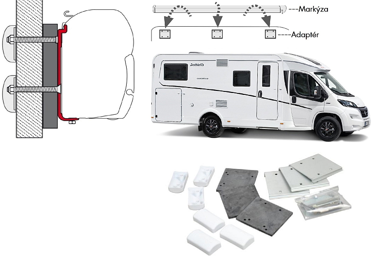Adaptér Dethleffs Globebus pro F45 L, F45 S, ZIP