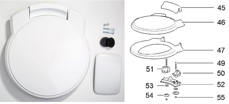 WC sedátko s víkem pro toaletu Thetford C260