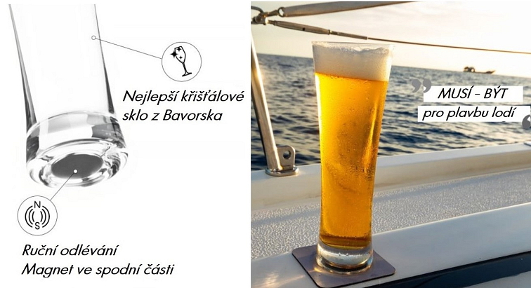 Silwy magnetická sada sklenic na pivo 330 ml