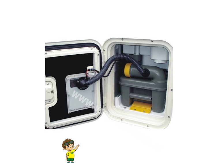 Odvětrání toalety SOG - větrání servisními dvířky