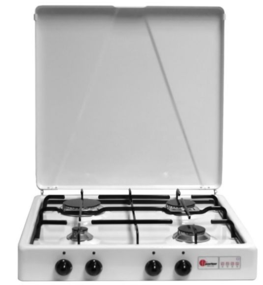 Plynový vařič TGO se 4 hořáky s bezpečnostní pojistkou