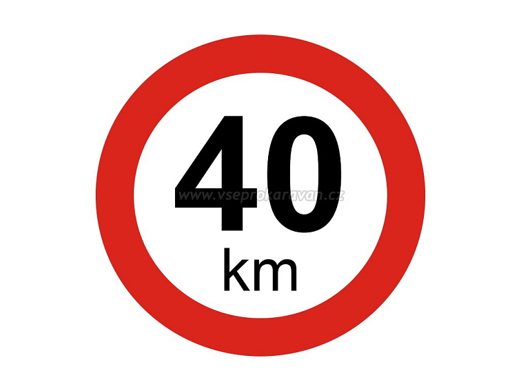 Rychlostní reflexní samolepka 40 km