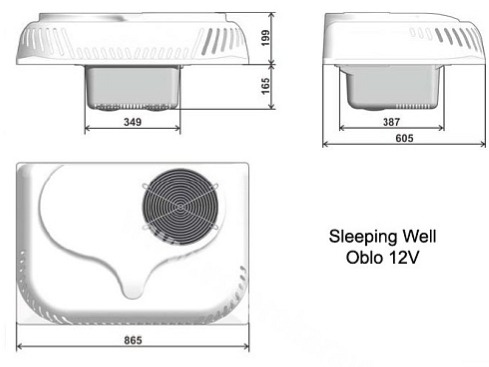 Nezávislá klimatizace Sleeping Well Oblo 24V 950W, Indel B