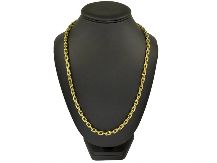 3843 Zlatý ručně pilovaný masivní řetízek Anker