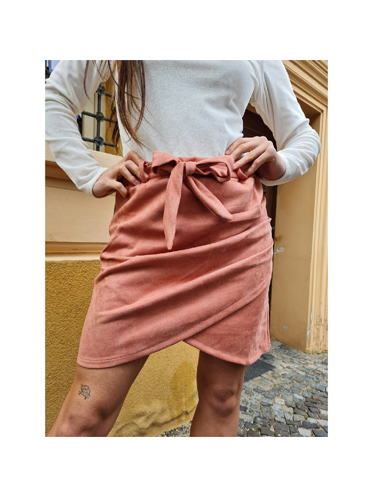 Minisukně VERCELLI s páskem - tmavá starorůžová