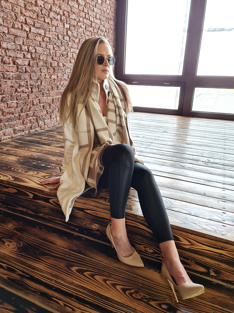 Dámský vzorovaný kašmírový maxi šál