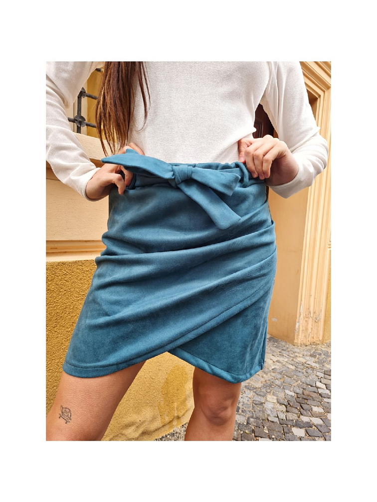 Minisukně VERCELLI s páskem - petrolejová