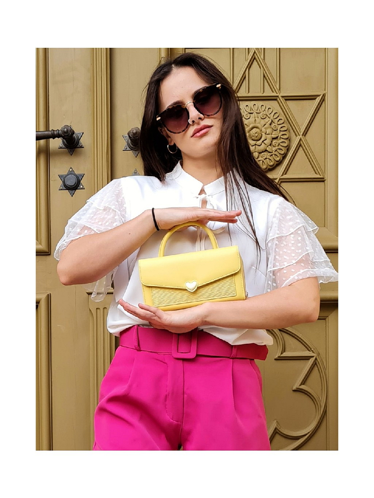 Dámská žlutá mini kabelka DIAZZ