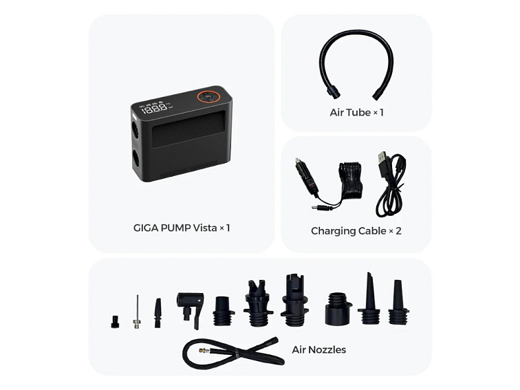 GIGA Pump Vista: multifunkční kompresor 150 PSI