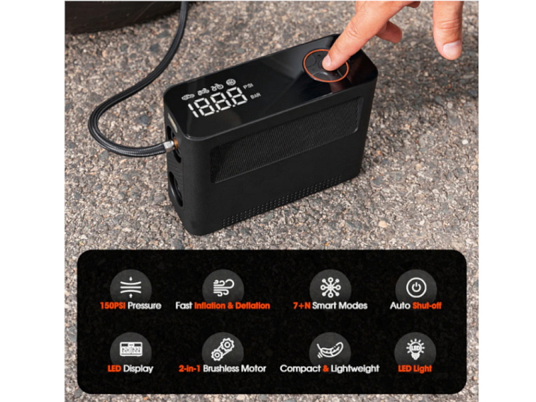GIGA Pump Vista: multifunkční kompresor 150 PSI