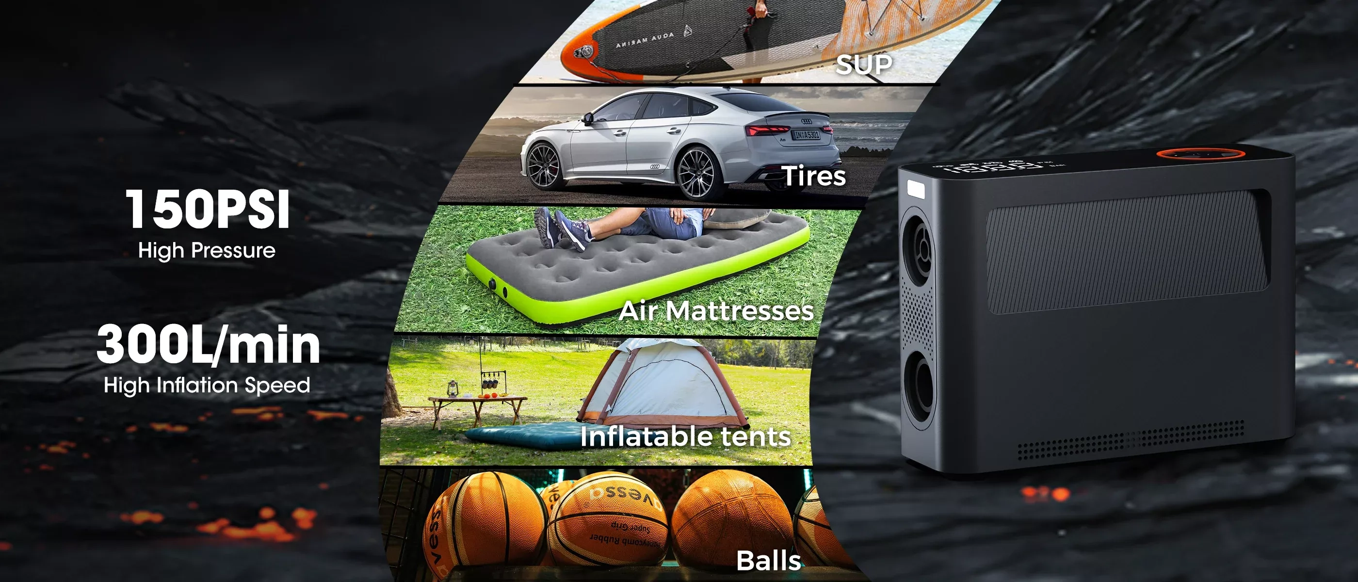 GIGA Pump Vista: multifunkční kompresor 150 PSI