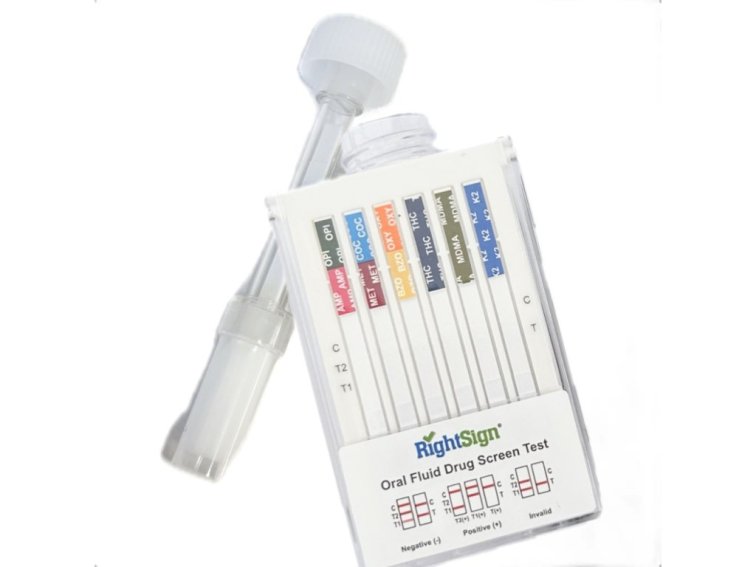 1x RightSign Multi drogový test na 9 drog (AMP, OPI, MET, COC, ...) ze slin