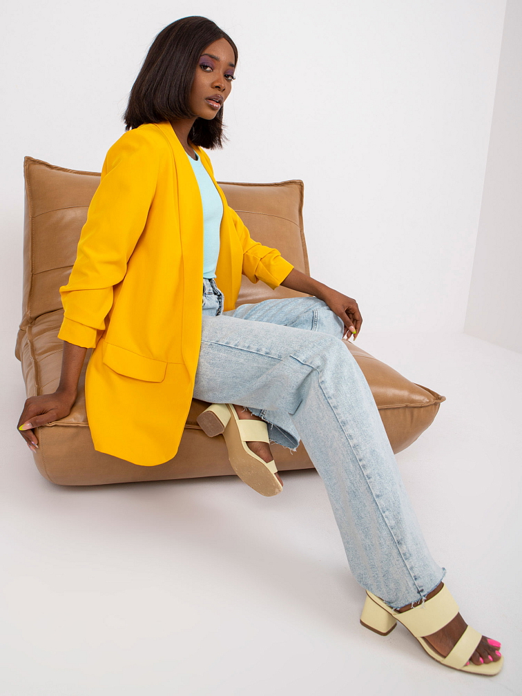 Dámske elegantné sako Adela slnečnicovožlté