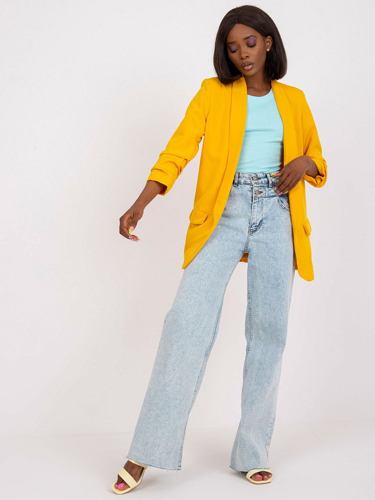 Dámske elegantné sako Adela slnečnicovožlté