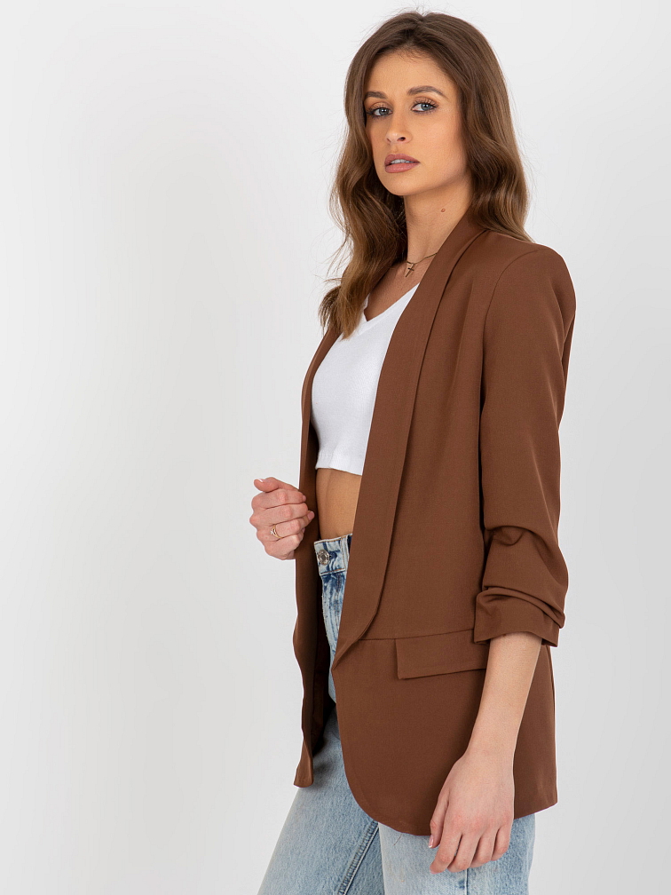 Dámske elegantné sako Adela hnedé
