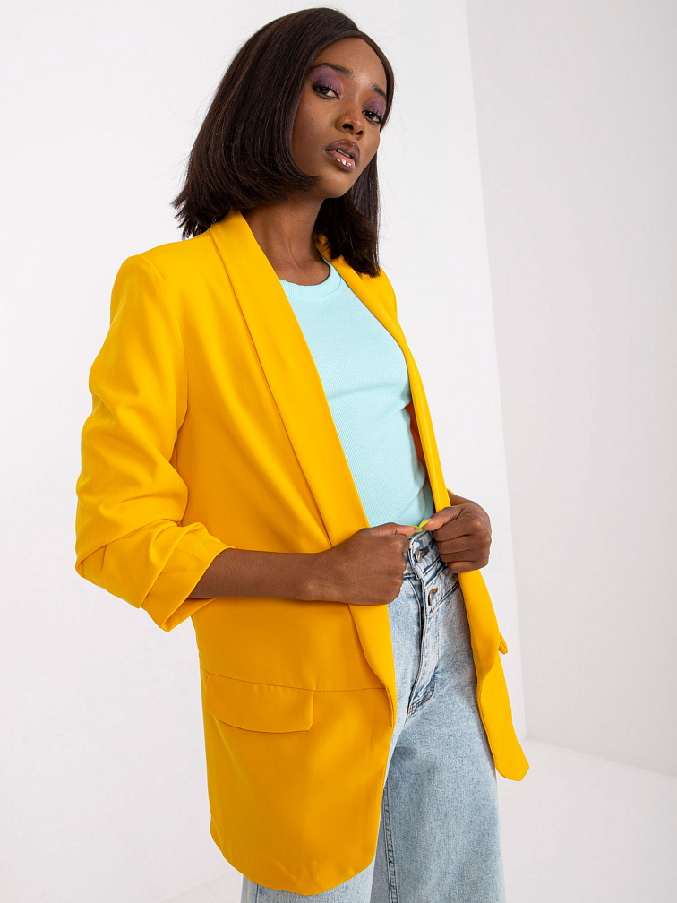Dámske elegantné sako Adela slnečnicovožlté