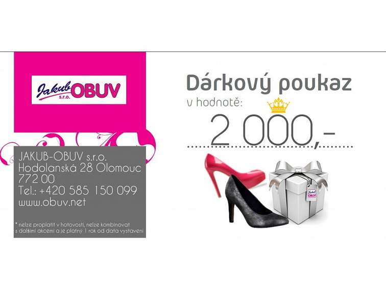 Dámský dárkový poukaz 2000 Kč