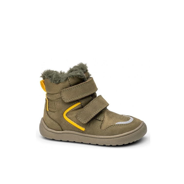 Protetika GERO khaki detská zimná barefoot obuv