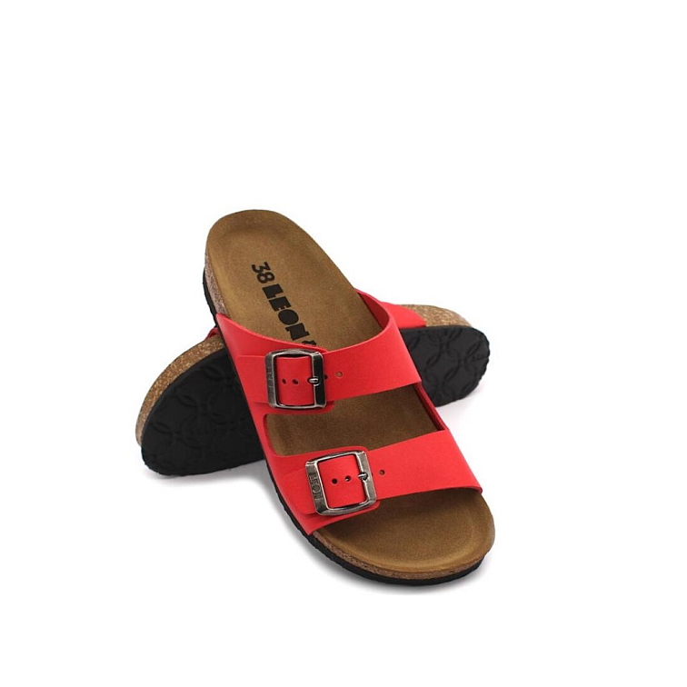 Leon 4010 korková zdravotná obuv červená