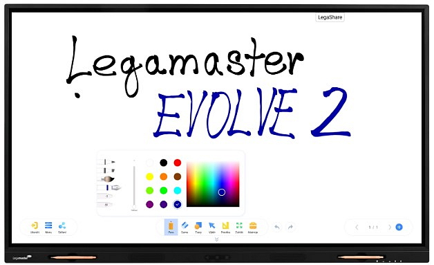 Dotykový displej Legamaster na pylonech s křídly (75" / 86")