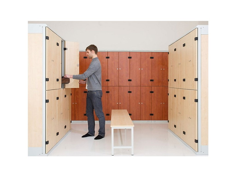 Šatní skříň 4-boxové lamino-kov