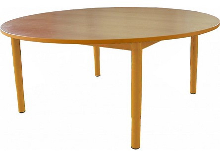 Stůl kovový pevný - kruh pro mateřské školy