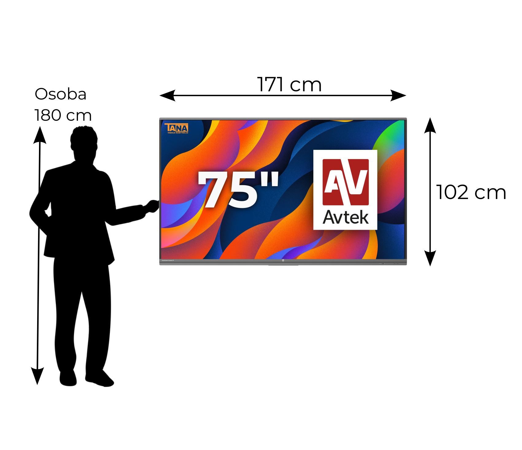 Interaktivní dotykový displej Avtek 7 Lite 75"