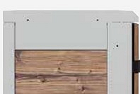 Šatní skříň 4-boxové lamino-kov s lavičkou