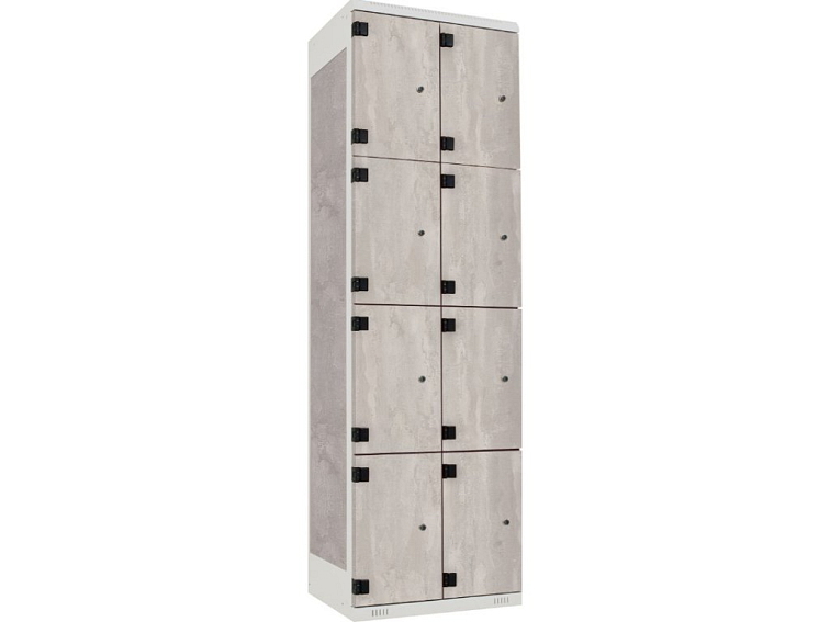 Šatní skříň 8-boxová lamino-kov