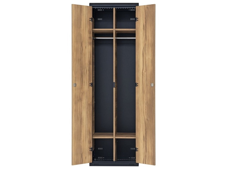 Šatní skříň 2-dvéřové lamino-kov