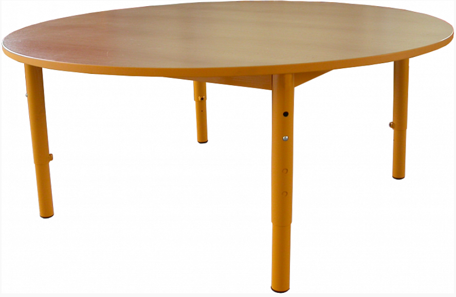Stůl kovový pevný - kruh pro mateřské školy