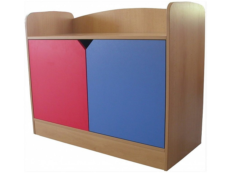 Skříňka policová pro mateřské školy 104x85x47 cm s dvířky