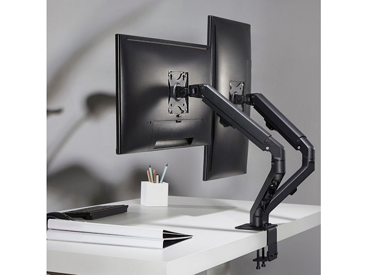 Nastavitelný stolní držák pro dva monitory PC (17"-27")