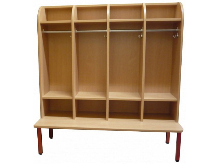 Šatní skříň Classic 4-místná, 119x130x50 cm pro mateřské školy