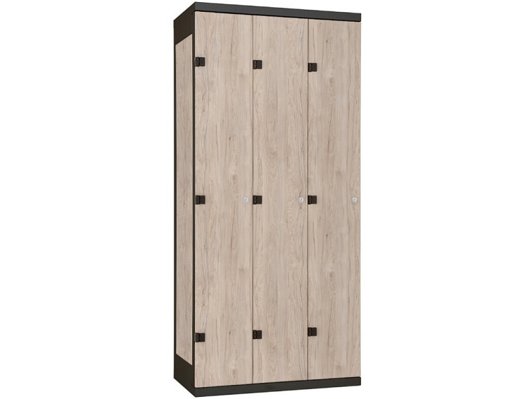 Šatní skříň 3-dvéřové lamino-kov