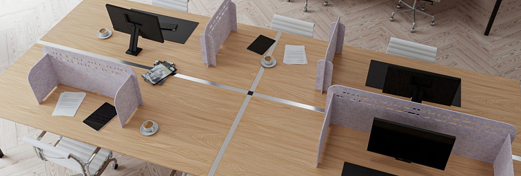 Akustické designové volně stojící přepážkové zástěny Smit Visual 9 mm