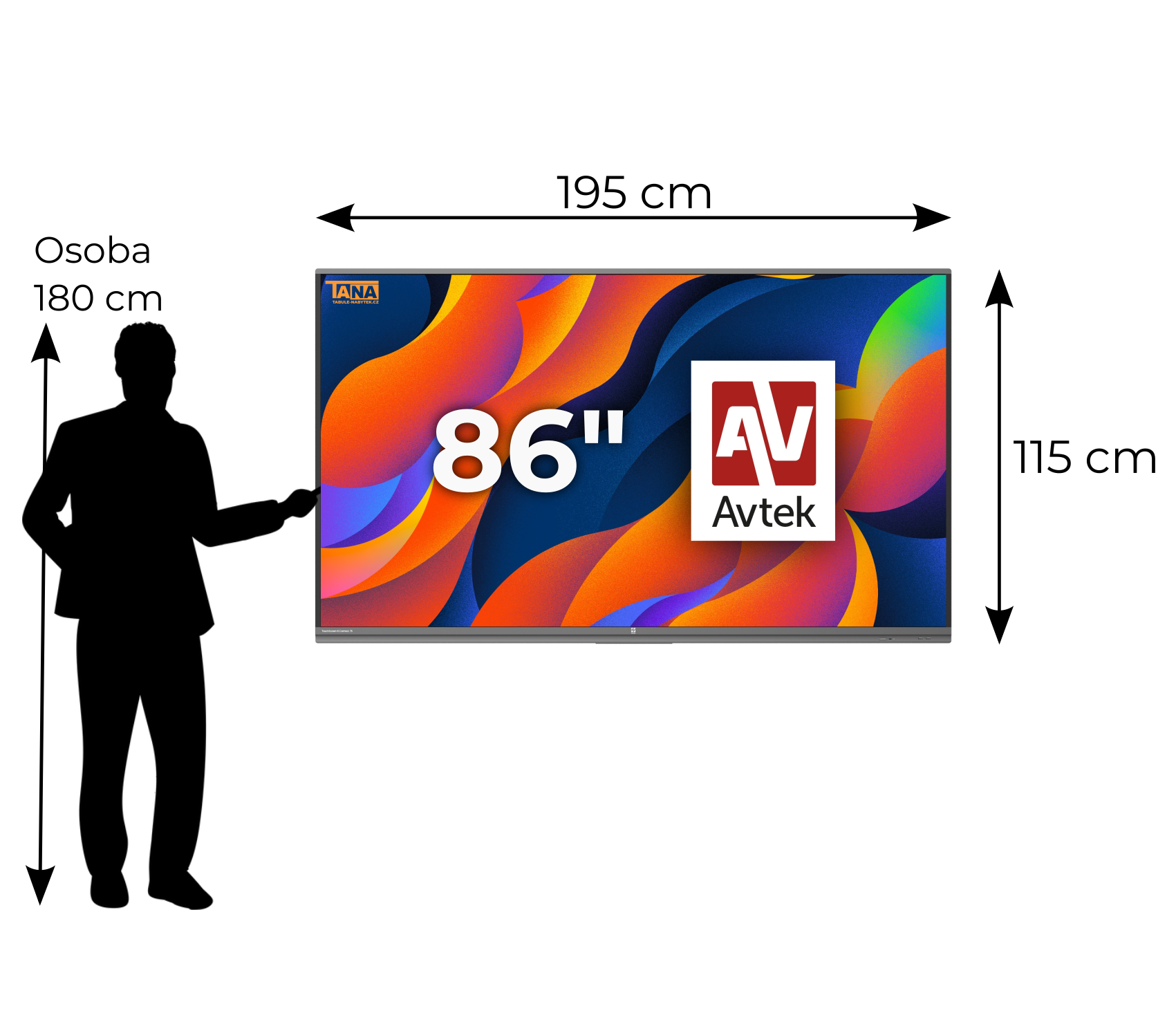 Interaktivní dotykový displej Avtek 7 Lite 86"