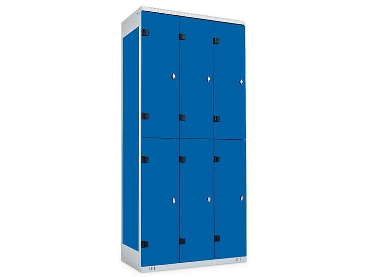 Kovová šatní skříňka 6-boxová