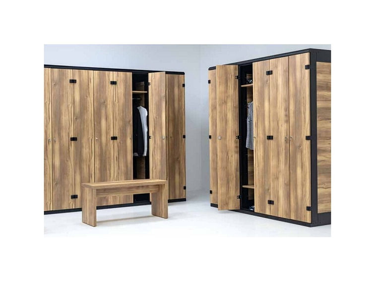 Šatní skříň 1-dvéřové lamino-kov