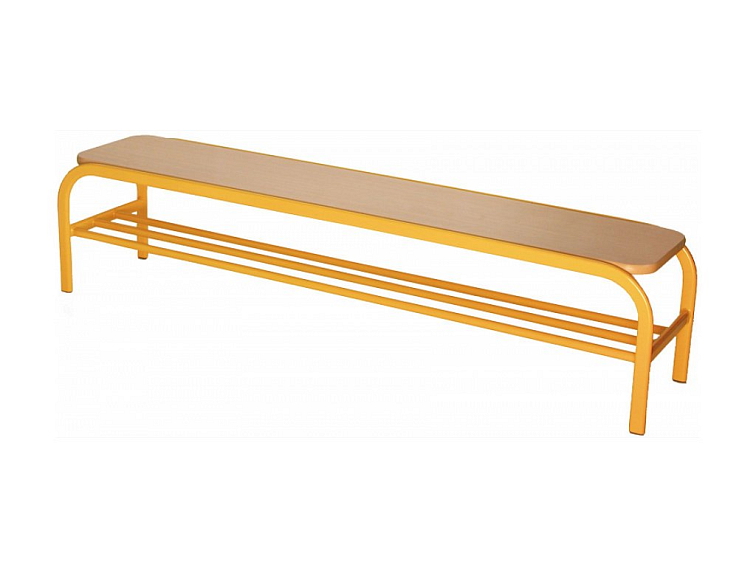 Lavička oválná s kovovým rámem