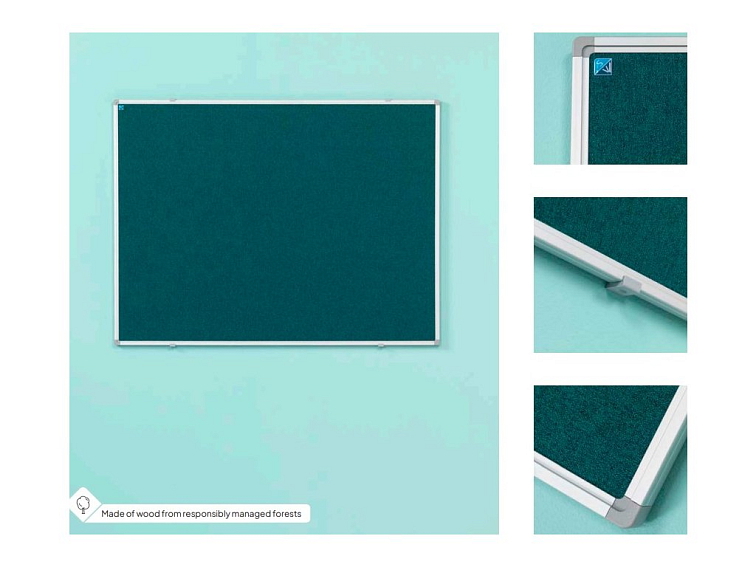 Rámová nástěnka Smit Visual Camira Softline 16 mm