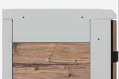 Šatní skříň 3-dvéřové lamino-kov