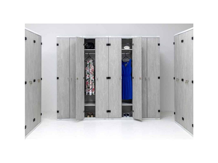 Šatní skříň 2-dvéřové lamino-kov