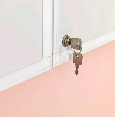 Mobilní skládací a uzamykatelná prezentační tabule (nástěnná/na kolečkách) Smit Visual Cabinet