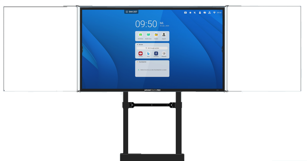 Interaktivní dotykový displej ADVANTouch na el.zdvihu s křídly 75" / 86"