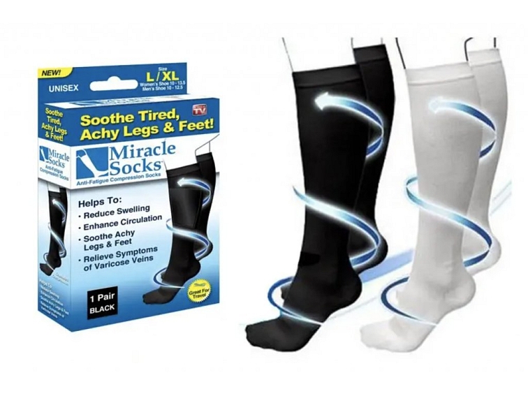 Kompresní zdravotní ponožky - Miracle Socks - 2 páry